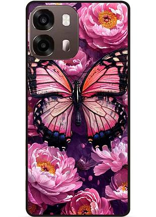 Силиконовый чехол для oppo a6s бабочки мотыльки