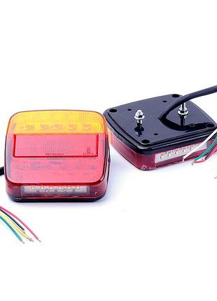 Задній ліхтар квадратний 12/24v 105*102*30мм led-26 номер стоп габарит поворот е-577 2шт уп