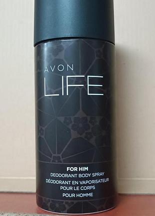 🖤✨ дезодорант-спрей для тела avon life for him, 150 мл