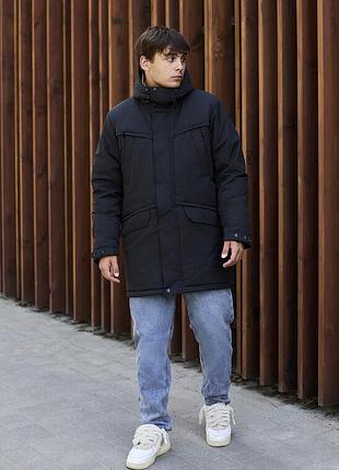 Чоловіча парка чорного кольору staff st black
