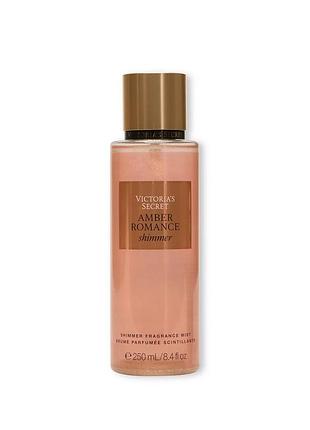 Парфумований спрей для тіла з блискітками amber romance shimmer victoria's secret