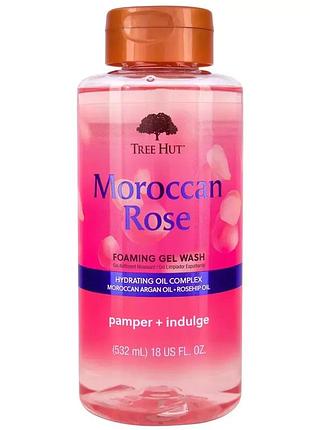 Гель для душа tree hut moroccan rose foaming gel wash