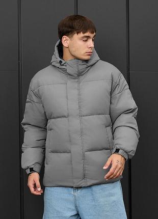 Чоловіча зимова куртка staff zyne gray oversize