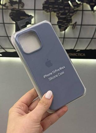 Чехол с микрофиброй silicone case для iphone 15 pro max, чехол-накладка для айфон 15 про макс (синий)