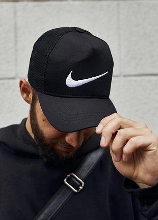 Кепка мужская nike черная с сеткой