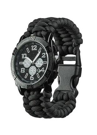Часы армейские mil-tec army uhr paracord black 15774002