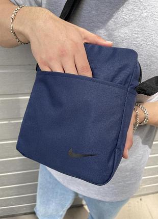 Барсетка nike синя (чорн. лого) 3