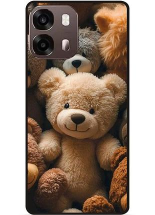 Силиконовый чехол бампер для oppo a6s с рисунком плюшевый мишка