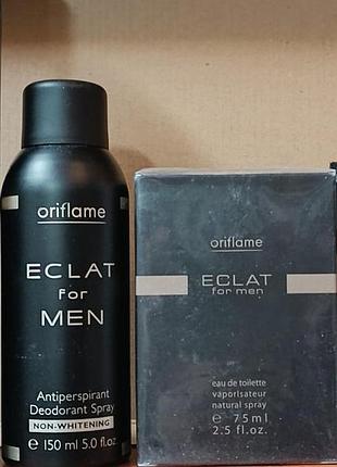 Набір eclat for men oriflame туалетна вода 75 мл піна 200 мл дезодорант 150 мл бальзам п/бриття 50 мл раритет