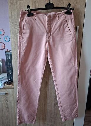 Женские розовые брюки zara размер 36