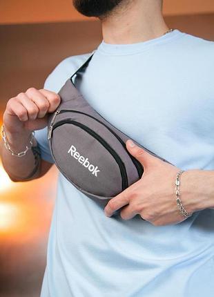Бананка reebok серая с белым лого # 2