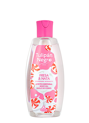 Олія для тіла парфумована tulipan negro "полуничний крем" 200 мл daily skin care