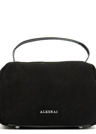 Podium сумка женская классическая замш alex rai 21a black