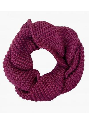 Снуд детский вязанный фуксия art knit