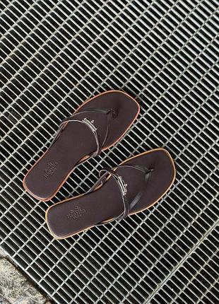 Hermes miss sandal chocolate
