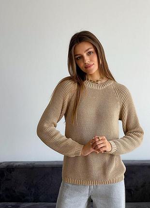 Джемпер бежевый cotton art knit