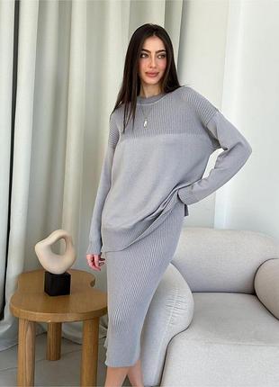 В'язана спiдниця katrin сіра art knit