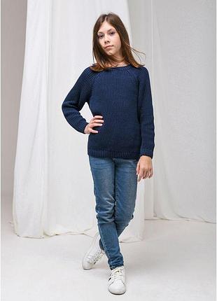 Джемпер для дівчинки mari індіго art knit