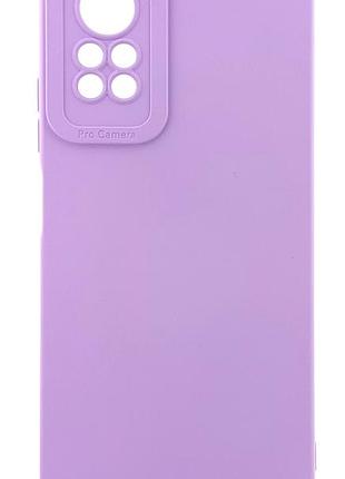 Чохол pro camera для xiaomi redmi note 12 pro 4g бампер з мікрофіброю бузковий