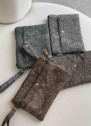 Косметичка python сіра art knit 3