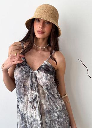 Летнее платье афродита серое art knit 5