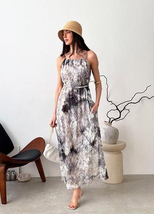Летнее платье афродита серое art knit 6