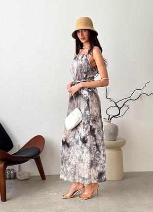 Летнее платье афродита серое art knit 10