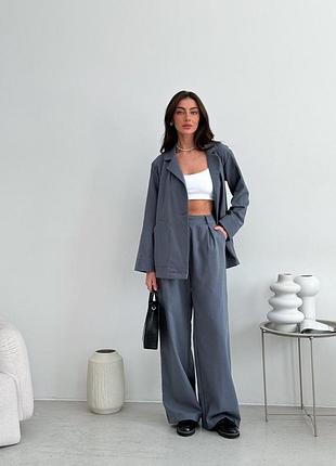 Штаны палаццо графит юджина art knit