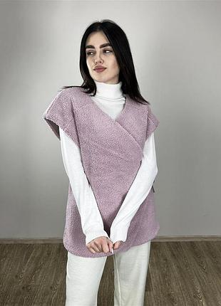 Жилет teddi розовый art knit