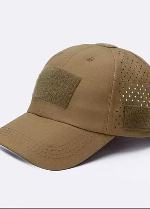 Бейсболка літня дихаюча nano cap з перфорацією coyote