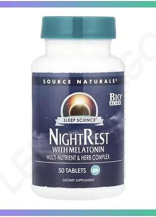 Добавка для сну sleep science nightrest з мелатоніном 50 таблеток для покращення сну та заспокоєння sku_dsn_2023-10-4609