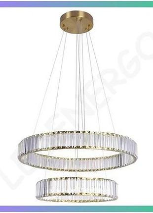 Люстра goldlux cristalia золотая 43вт 600мм для освещения в современном стиле потолочная светильник sku_gl-338266