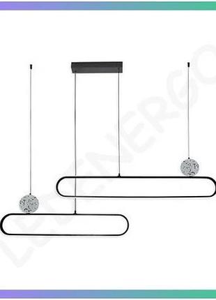 Люстра goldlux florentyna черная 48вт led встроенный светильник для интерьера sku_gl-333896