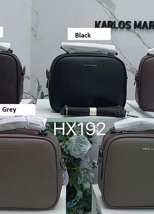 Жіноча сумка через плече крос-боді штучна шкіра чорний арт.hx192 black karlos marconi (ang)