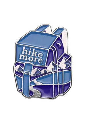 Пін значок рюкзак ходи більше hike more гори ліс брошка синя