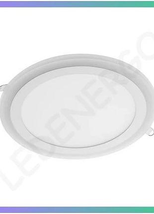 Врезной светильник gtv led twins 16w 3000k белый для потолка с тёплым светом и защитой ip20 sku_oledim_ld-tww16w-cb