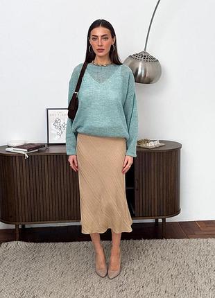 Женский джемпер soft бирюзовый art knit