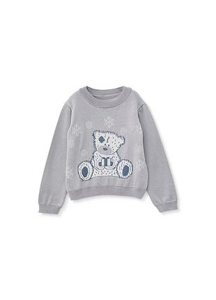Джемпер дитячий ведмедик сiрий art knit
