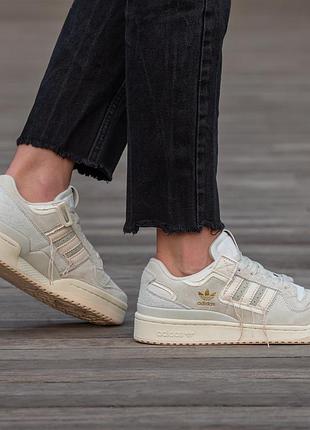 Кроссовки adidas forum 84 low suede white