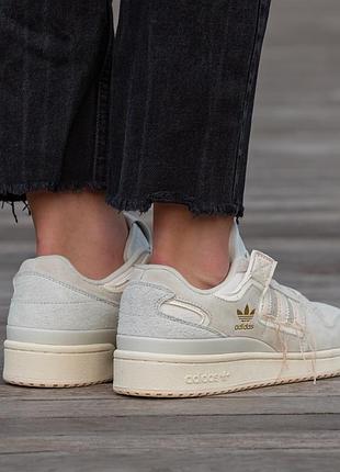 Кроссовки adidas forum 84 low suede white 4