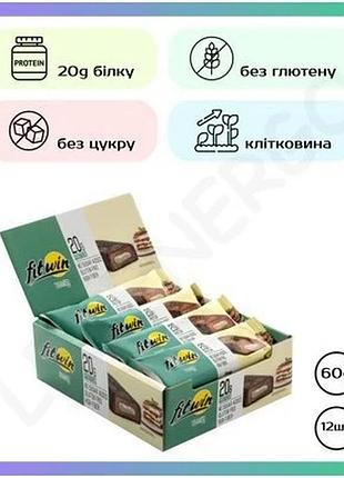 Протеїновий батончик fitwin tiramisu 60 г 20 г білка без цукру і глютену для енергії і задоволення sku_dsn_2022-10-1737