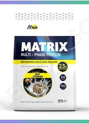 Протеиновый комплекс fitwin matrix 900 г печенье с орехами для спортсменов восстановление мышц sku_dsn_2023-10-4098