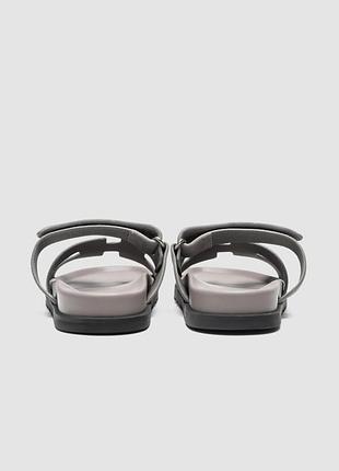 Hermes chypre sandals grey suede 4