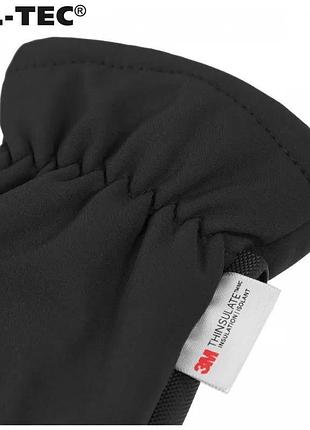 Рукавиці mil-tec softshell thinsulate black xl 7