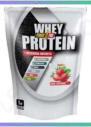 Протеиновый порошок whey protein 1000г со вкусом клубники для набора мышечной массы sku_dsn_100-62-3738552-20