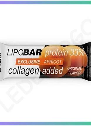 Протеїновий батончик lipobar exclusive 50г абрикос смачний корисний перекус для здоров'я та енергії sku_dsn_2023-10-6885