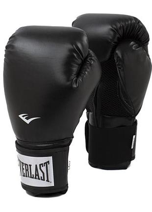 Боксерские перчатки everlast prostyle 2 boxing gloves черный уни 10 унций