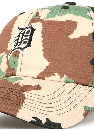 Кепка 47 brand detroit tigers digital star бежевый, зеленый, коричневый уни one size