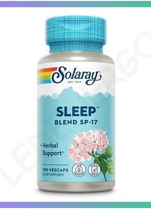 Сонна суміш solaray sleep blend sp-17 100 капсул для покращення сну заспокоєння та відпочинку sku_dsn_2023-10-2130