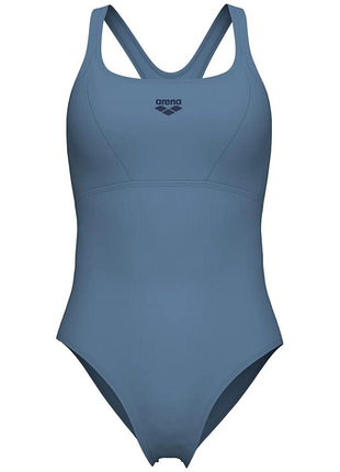 Купальник закритий для жінок arena solid swimsuit control pro bac сірий жін